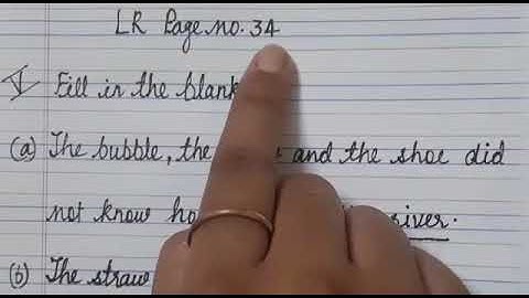 MLZS JHANSI CLASS 1  ENGLISH LITERATURE Chapter 2  The Bubble,the Straw and the Shoe Lecture 1