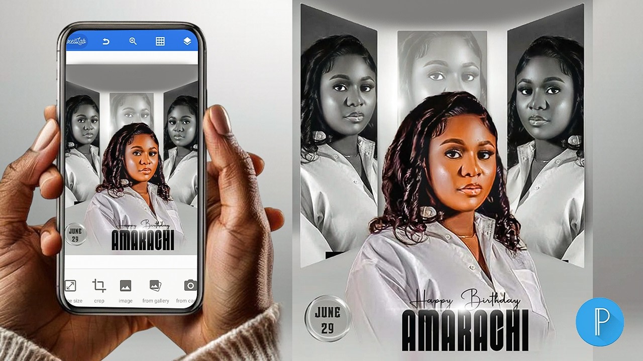 How I Created This Professional Design Using Only My Phone‎ - YouTube
