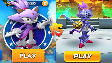Sonic Dash vs Sonic Forces Speed Battle - Sir Percival vs Blaze - All 53 Characters Unlocked Event