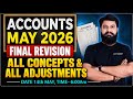 FINAL REVISION- Accounts All Important Concepts &amp; Adjustments #ctcclasses  #cafoundationmay2026