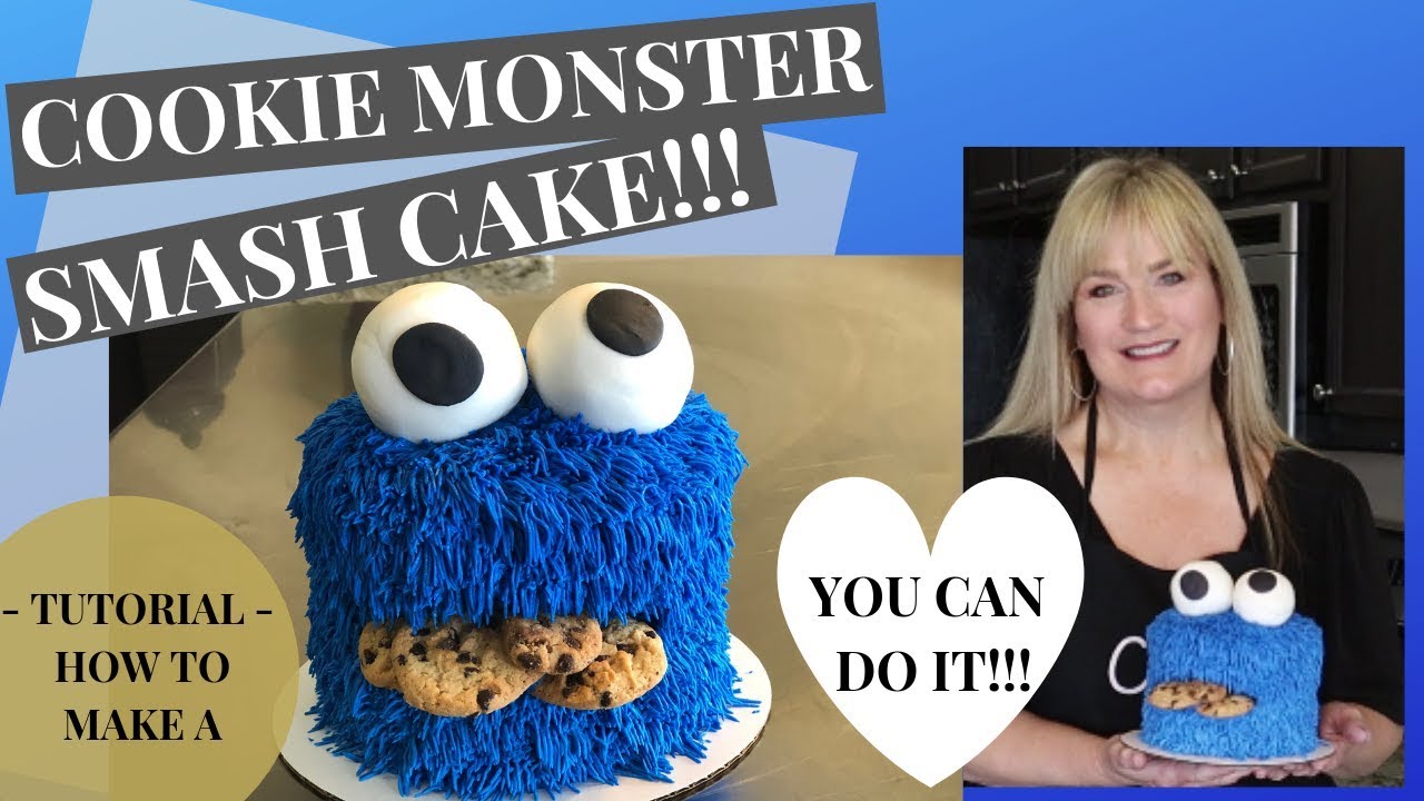 Cookie Monster Birthday Cake (Easy Smash Cake)