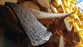 HOW TO SHARPEN AN AXE  The Rooster Method  Newfoundland Loggers Axe