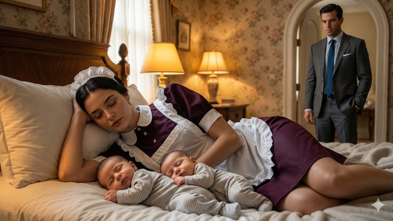 Die Zwillinge des verwitweten Millionärs schliefen überhaupt nicht – bis die Haushälterin alles...