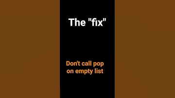 IndexError: pop from empty list