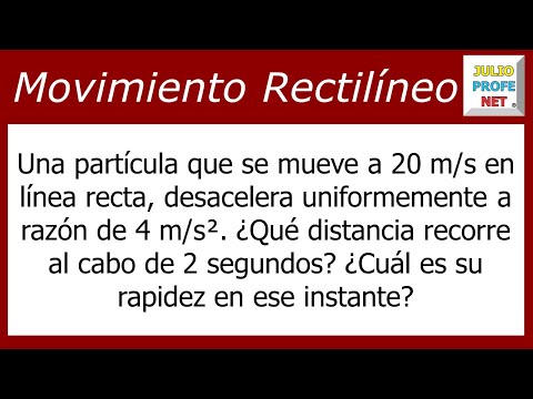 MOVIMIENTO RECTILÍNEO UNIFORMEMENTE DESACELERADO - Problema 2