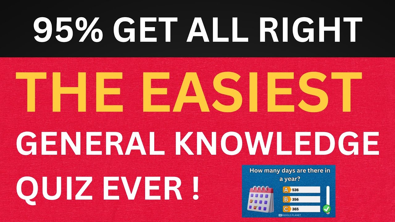 20 Easy General Knowledge Questions For Quiz Lovers! - YouTube