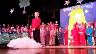 Caden's Christmas Program the announcer