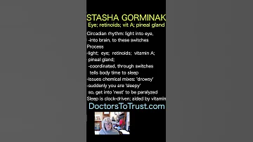 Stasha Gorminak. -light;  eye;  retinoids;  vitamin A; pineal gland;  -coordinated, through switches