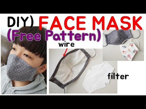 ENG)DIY)마스크만들기/필터교체형마스크만들기/무료패턴/how to make a face mask/희야의소소한공방