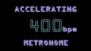 Metronome speed ramp 200 to 400.  Crush your speed playing starting slow and accelerating