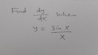 Find The Derivative Of sin X  X