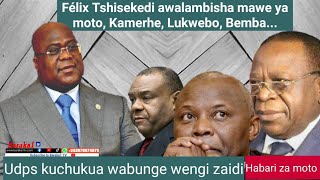 Félix Tshisekedi awalambisha mawe ya moto kina kamerhe,  lukwebo, bemba...