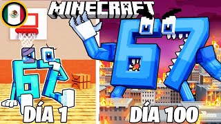 SOBREVIVÍ 100 DÍAS como NIÑO 67 en MINECRAFT HARDCORE!