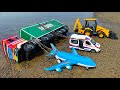 BharatBenz TATA Dumper Truck Accident Pulling Out Plane Ambulance JCB 3DX | Jcb Tractor Cartoon
