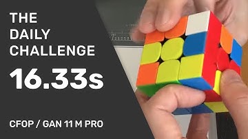 Rubiks cube solved in sub 20 - 16.33s - F2L CFOP OLL OLL - Scramble & Subtitles