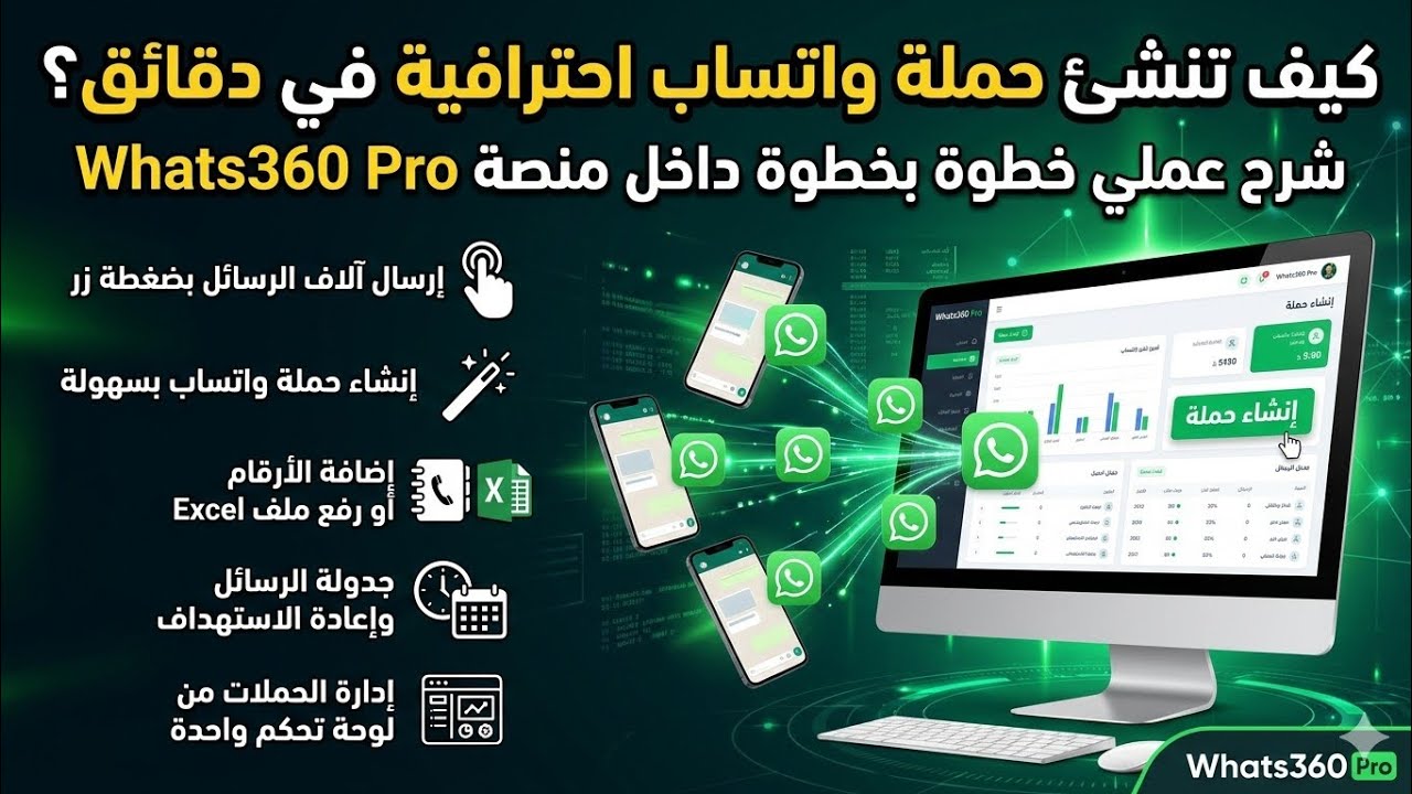 شرح إنشاء حملة واتساب باستخدام Whats360 Pro والذكاء الصناعي