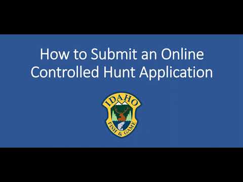 How to Submit an Online Controlled Hunt Application