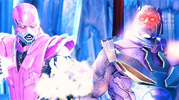 INJUSTICE 2 - ALL SUB-ZERO vs DARKSEID INTRO DIALOGUES!!!!! RAIN shader