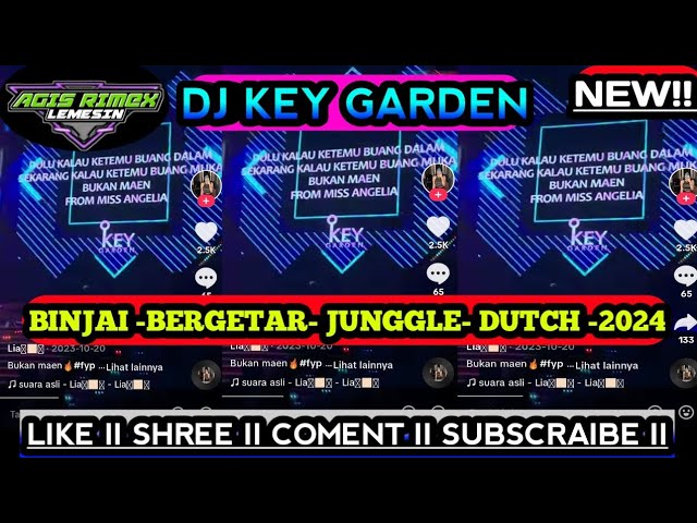 🔴NEW DJ KEY GARDEN BINJAI BERGETAR JUNGGLE DUTCH!! 2024 class=