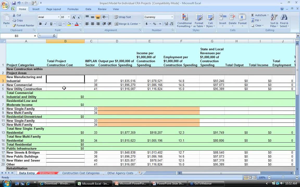Redevelopment Construction Jobs and Economic Impact Calculator AKA Jobs