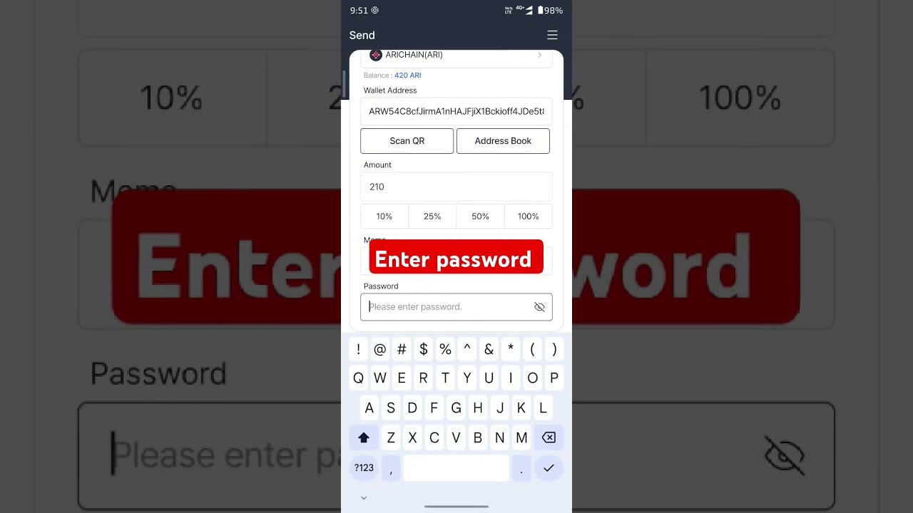 How To Transfer Ari Coin From One Wallet Other Ariwallet Ariwalletquiz Arichain