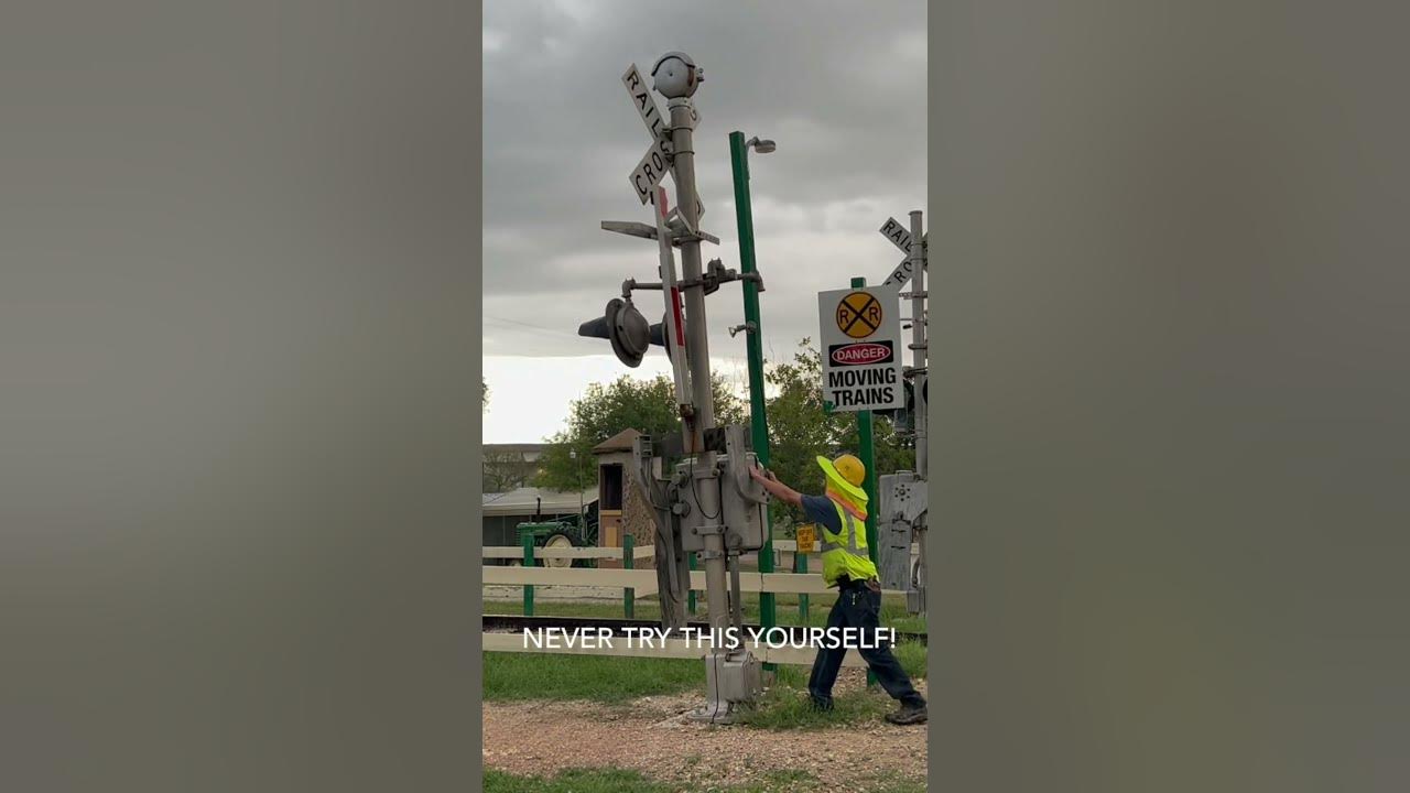 This is a Mechanical Railroad Crossing Bell You Never Want to Ring Manually This is a Mechanical Railroad Crossing Bell You Never Want to Ring Manually