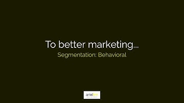 1MMV 052 - Segmentation: Behavioral