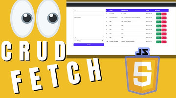 CRUD CON API FETCH JAVASCRIPT PASO A PASO 2022 🚀🚀