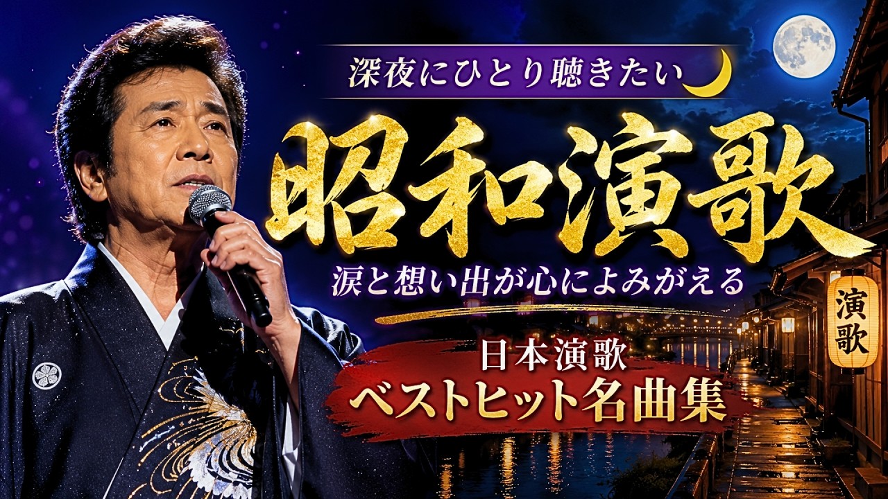 深夜にひとり聴きたい昭和演歌 🌙 涙と想い出が心によみがえる、日本