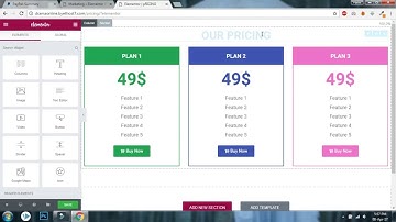 Pricing Table Design in Elementor Free Version