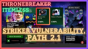 MCOC | EQ 2.1 | Striker Vulnerability Path | ThroneBreaker | ALL FUN AND GAMES | Itemless |