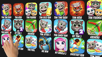 My Talking ( Tom Time Rush + Tom Friends + Tom Gold Run + My Tom 2 + ...) & Shortcut Run + Mr Bow...