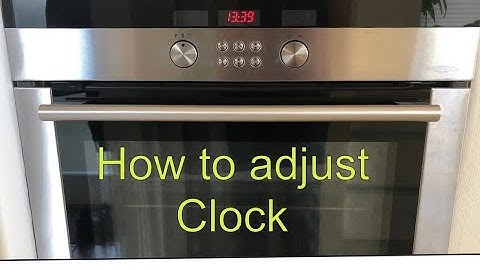 Siemens oven clock adjustment