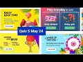 Daily amazon quiz timefunzone fz  guess and win quizwheel of fortune quiz 5 may 24