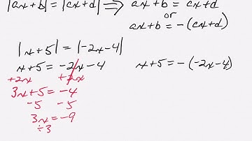 Solving Absolute Value Equations by Graphing Part 1