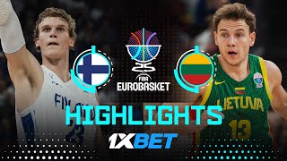 Finland 🇫🇮 vs Lithuania 🇱🇹 | 1XBET Highlights | FIBA EuroBasket 2025