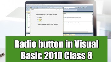 Radio button in Visual Basic 2010 Class 8