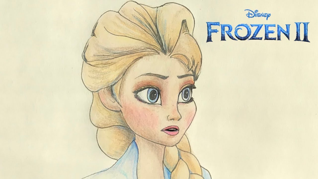 How to draw Elsa from Frozen 2 - YouTube