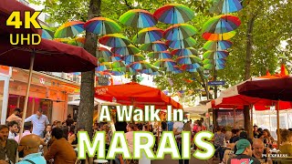 Le Marais walking tour 2021 | Paris 4K  | A walk in Marais | A Walk In Paris