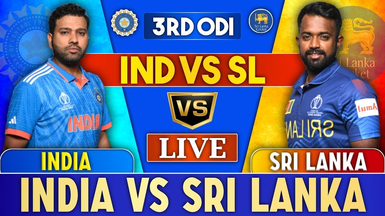 Live IND vs SL 3rd ODI India vs Sri Lanka Live Match today FSD