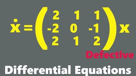 Solve the defective system of ODE. Use eigen values and eigen vectors.