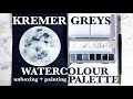First impressions of the Kremer Pigments Greys Watercolour Palette and painting the moon 🌔🌕🌖