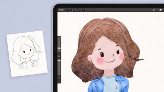 Two simple techniques to draw cute characters | Procreate Tutorial | Procreate default brushes