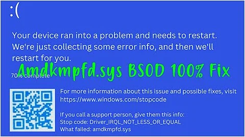 IRQL NOT LESS OR EQUAL | amdkmpfd.sys BSOD windows 7/8/8.1/10 100% Permanent Fix