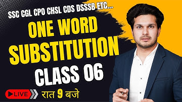Class 06 One Word Substitution || Vocab Batch || With Mock Test by Jaideep Sir