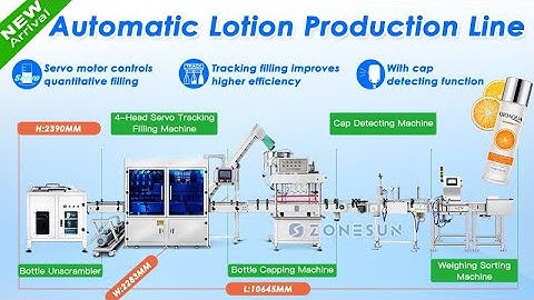 ZONESUN ZS-FAL180V8 Lotion Detergent Shampoo Servo Tracking Filling Production Bottling Line
