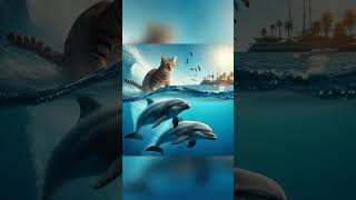 Cat Playing With Dolphin |#Shorts #Viralshorts #Cat