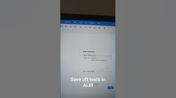 Save uft tests in ALM