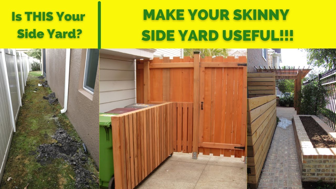 Side Yards | Landscaping Ideas For Those Small, Skinny, Narrow Spaces -  Youtube