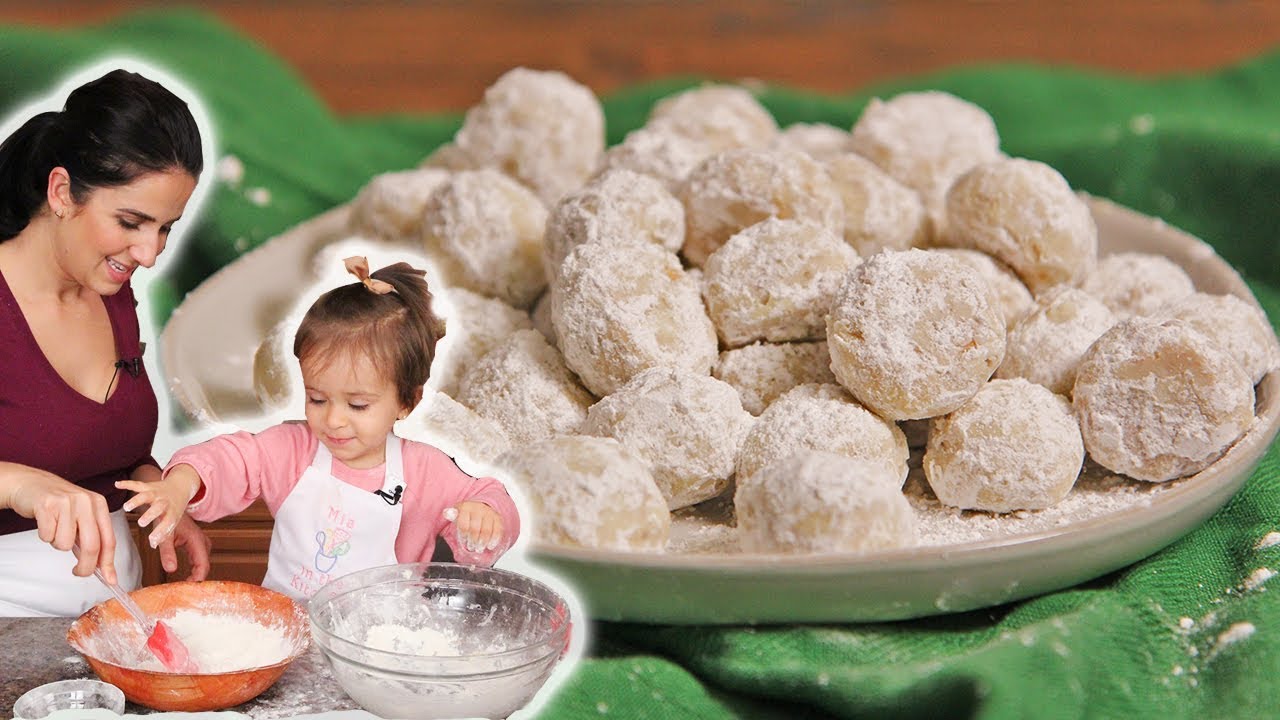 Snowball Cookies with Mommy & Mia | Laura in the Kitchen